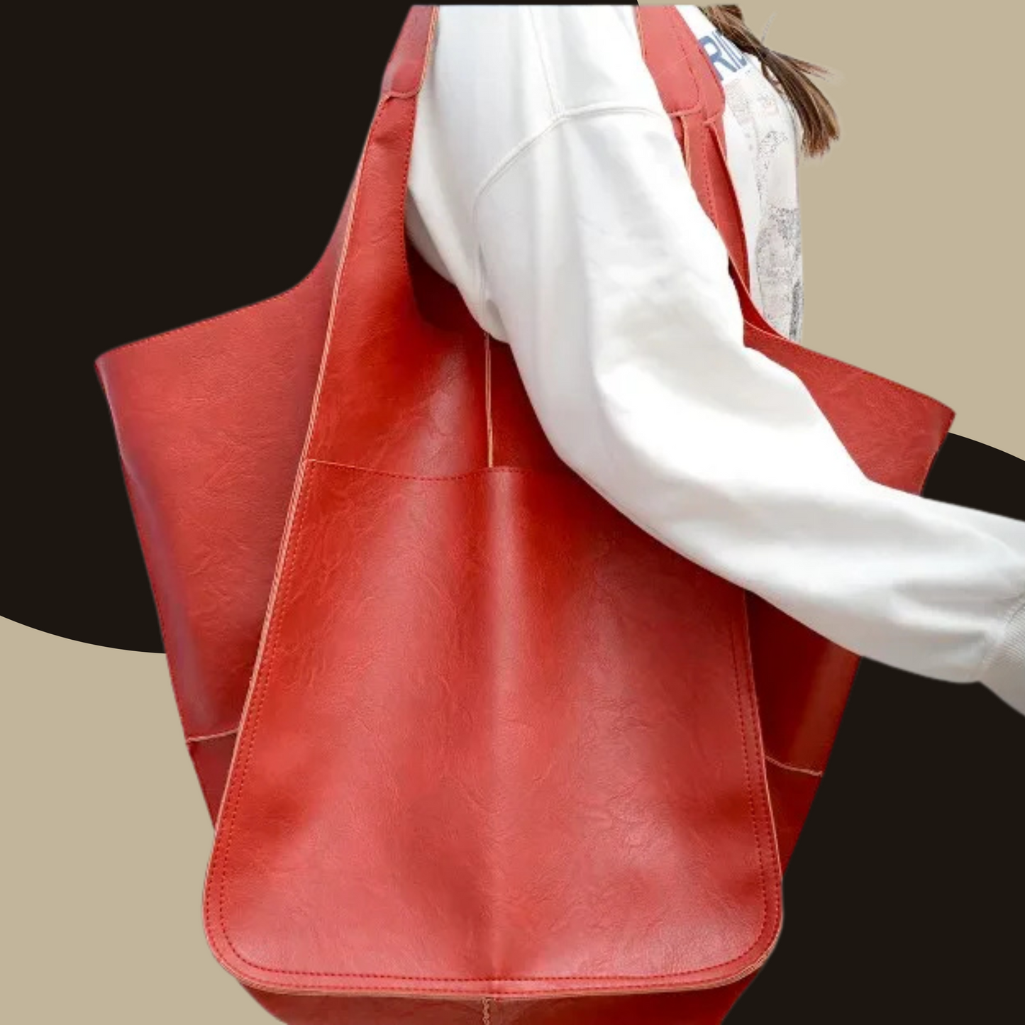 PU Leather Vintage Tote Bag