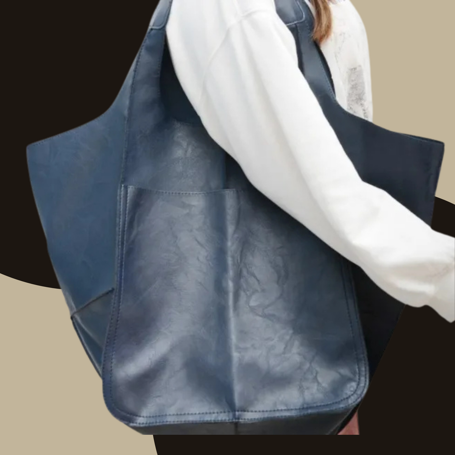 PU Leather Vintage Tote Bag