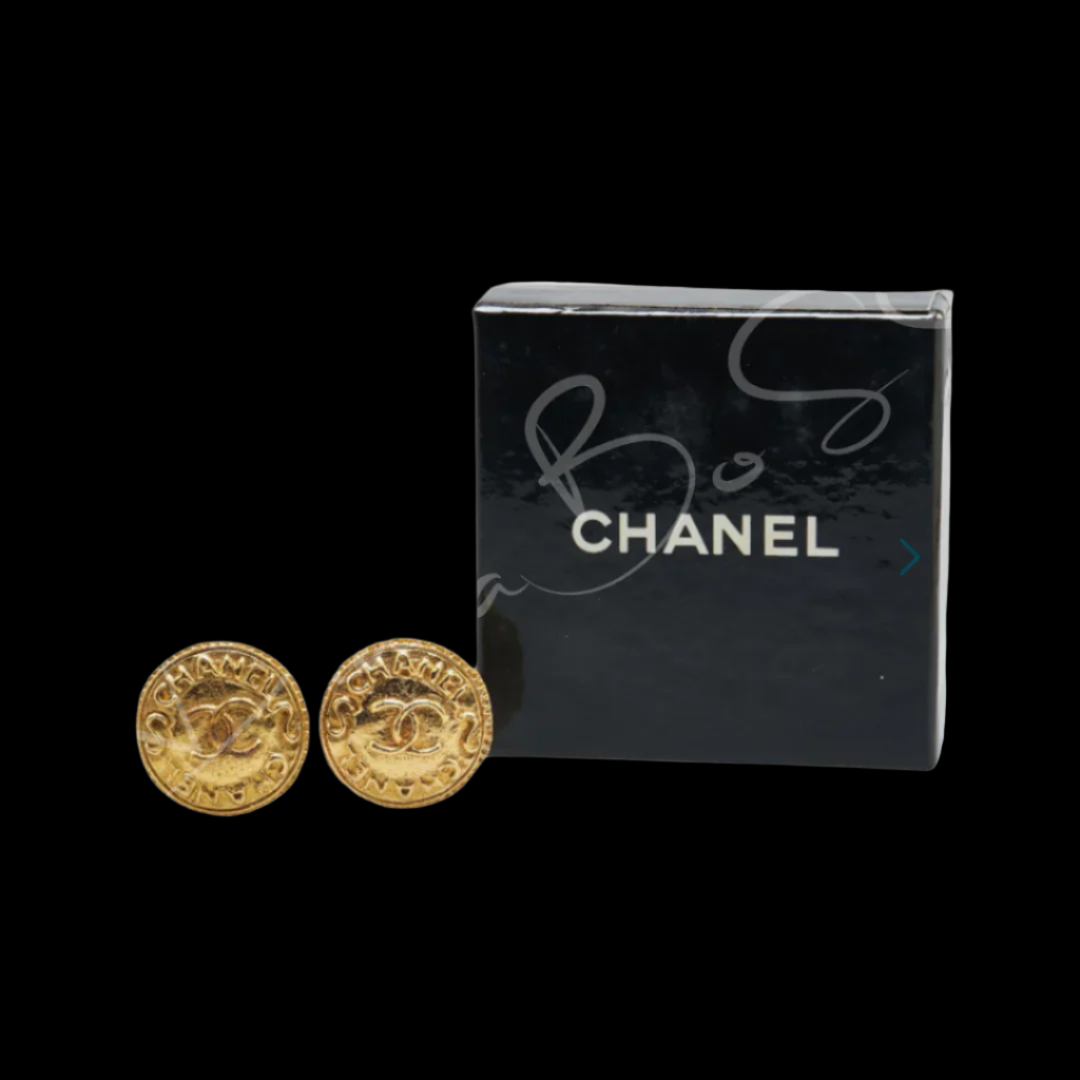 CHANEL Coco Mark Vintage Clip-Ons Earrings - Gold Plated