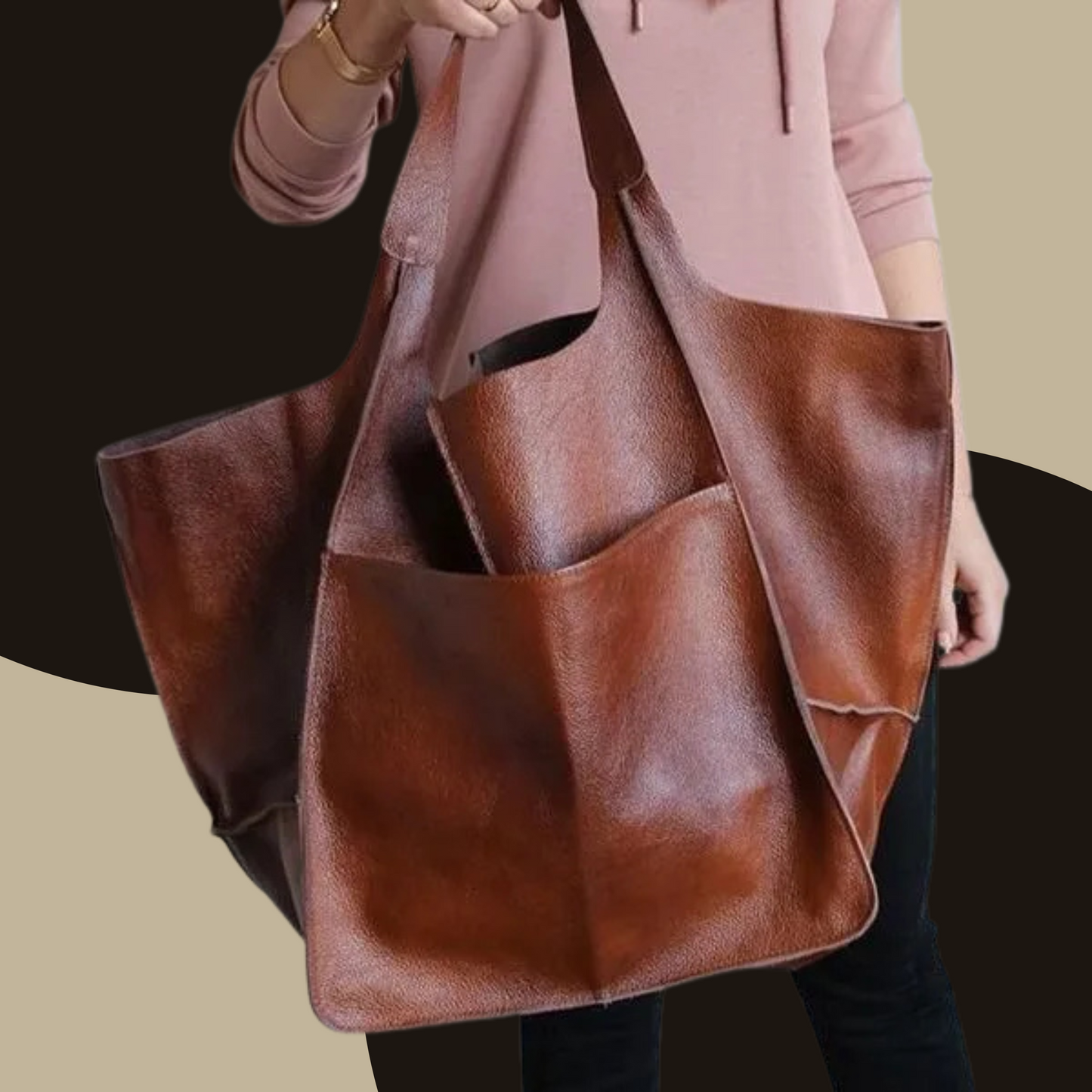 PU Leather Vintage Tote Bag