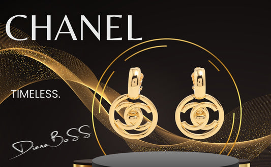 CHANEL Coco Mark Circle Hoop Earrings